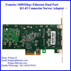 China Femrice 1000Mbps RJ-45 Connector Gigabit Ethernet Server Network Card 10002PT on sale
