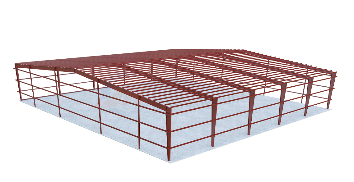 Q355 Q235B Prefabricated Steel Building Metal Warehouse Workshop Hangar Hall Self Storage
