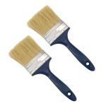 Nature Bristle House Paint Brushes , Epoxy Resin White Bristle Paint Brush