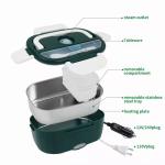 Leakproof 304 Stainless Steel Electric Lunch Boxes 1.5L Capacity Voltage 220V