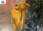Shopping Mall Indoor 2 Meters Long Fiberglass Cartoon Animals Shape Seat Statues