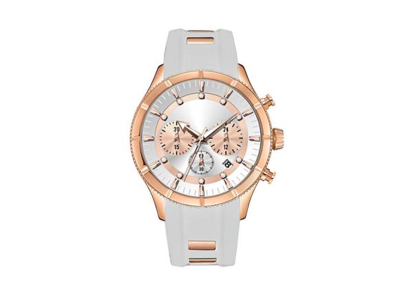 Screw Crown Stainless Steel Wrist Watch , Waterproof Quartz Watch Womens