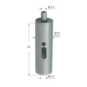 Wholesale Cylinder Exit Cable Wire Gripper Silver Plated 15*53mm For Suspension Kit YW86092 from china suppliers