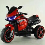 White Children's Electric Motorcycle Tricycle with Colorful Light and 380*2