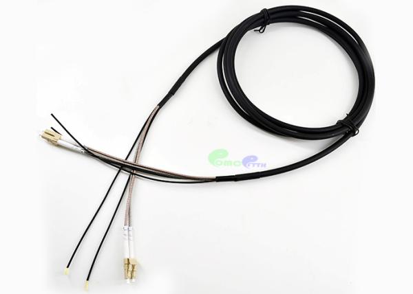 Outdoor CPRI Fiber Patch Cable LC - LC OM2 MM 50 / 125 Duplex 7mm 50m Black Anti