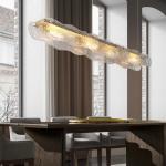 Art Deco Titanium E27 Glass Pendant Light Modern Stainless Steel