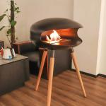 ISO9001 Cocoon Pedestal Fireplace 600mm Bio Ethanol Fire Pit Garden