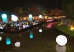 Night Inflatable Advertising Products , Purple Inflatable LED Balloon Light For