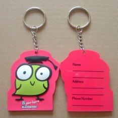 Eco - friendly pink frog soft PVC material key chain ​