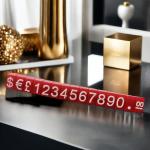 End Convex Digital Metal Jewelry Tags Display for Luxury Coppery Gold Silver