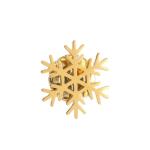 Die Casting Christmas Metal Crafts 40x40mm Zinc Alloy Snowflake Brooch Pin For