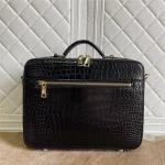 Exotic Crocodile Belly Skin Businessmen Small Briefcase ZIP Working Purse