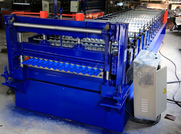 Building Material Corrugated Sheet Roll Forming Machine 13 - 16 Stations Roller