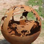 Outdoor Steel Fire Pits 1000mm Or Customized Diameter Wood Fuel Type