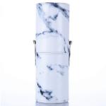 Portable Cylinder Makeup Brush Tube Dust Protection Marbled Design