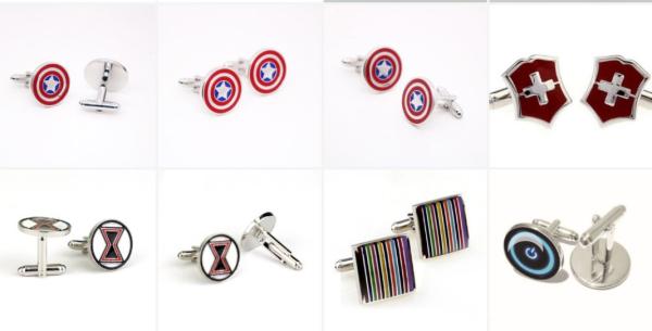 Cufflinks United States American Flag Icon Silver Luxury Jewelry Fashion Jewelry