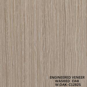 Wholesale Engineered Wood Veneer Special Washed Oak Sheet Straight Grain 2500-3200mm Fleeced Back For Door Skin from china suppliers