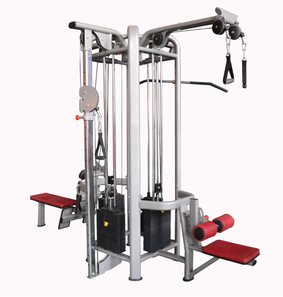 Commercial Gym Equipment Adjustable Pulley 4-Station Strength Training Cable Crossover