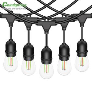 Wholesale IP65 Waterproof 48ft Outdoor Bulb String Lights RGB Filament Bulb from china suppliers