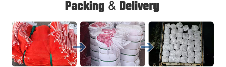 PP/PE 5kg to 25kg Fruit Packing Mono Filament Mesh Bag Customized for Eco-Friendly