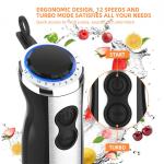 5 In 1 Stainless Steel Stick Blender 800 Watts With Powerful Copper Motor
