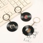 Metal Ring Transparent Acrylic Keychain Durable Simple Album CD Singer Idol