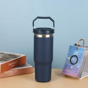 Wholesale 30oz Stainless Steel Tumbler Vacuum Insulated Water Bottle For Home Office Or Car Reusable Cup With Straw Leak Resistant Flip Cold For 12 Hours Or from china suppliers