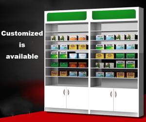 Wholesale Customized Pharmacy Storage Cabinets Medicine Display Racks Glass Layer from china suppliers