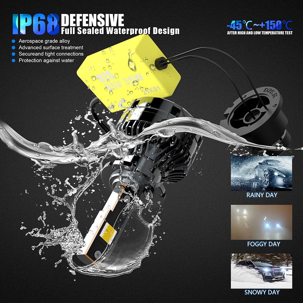 8000k Led Light Bulb For Car Headlight 35W Power DC9V Voltage D2S Model