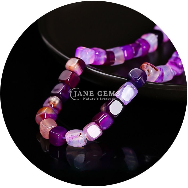 Wholesale Natural Crystal Gemstone Square Agate Beads Cube Loose Turquoise Bead Accessories Spacers for Jewelry Making