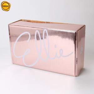 Wholesale Custom Printed Rose Gold Corrugated Shipping Box For Cosmetics from china suppliers