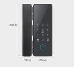 Smart WiFi Tuya Glass Door Lock Digital Fingerprint Electronic Password IC Card