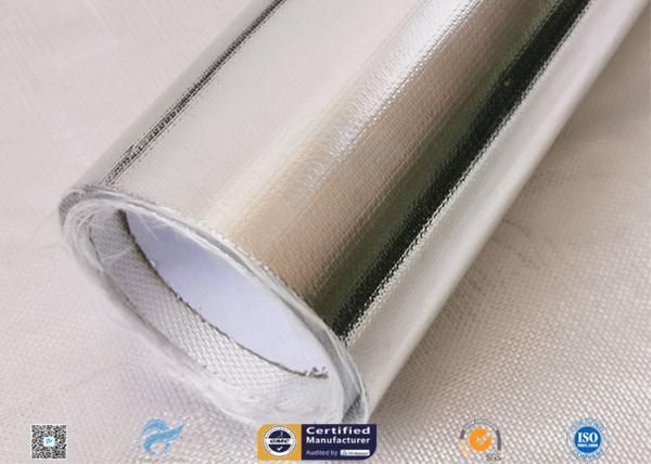 Light / Heat Reflective 300℃ Aluminium Foil Fiberglass Fabric For Pipe