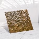 SS Steel Sheet 304 316 Antique Copper Plate Surface Hammered Textured Decorative
