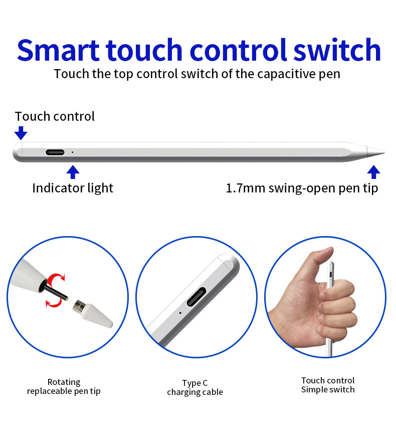 Pressure Sensitivity Stylus Pen For IPad Compatible With Pro Air Mini