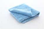 40x40cm blue color microfiber microfibre plush coral fleece towel