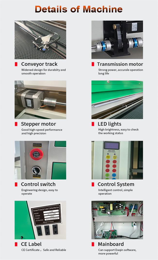 Daqin CO2 Mobile Tempered Glass Cutting Machine 80W