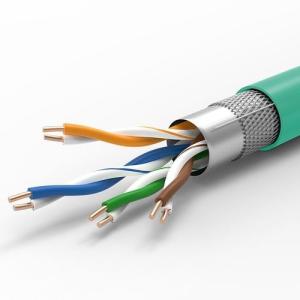 Wholesale Bulk SFTP CAT5E Cable 24AWG 100MHz for Wholesale Green LSZH High-Speed Data Transfer from china suppliers
