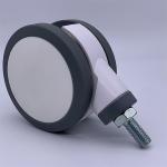 Swivel Thread Medical PU Caster Wheel 3" For Hospital Bed