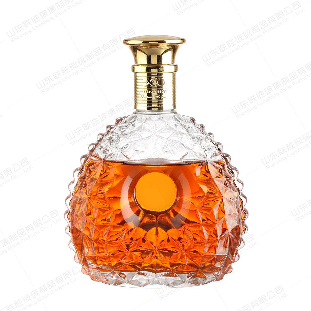 Transparent Wine Glass Whisky with Cork 500ml 700ml Gallon Glass Jar Luxury Glass Bottle