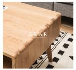 Rectangle Solid Wood Oak Nordic Design Contemporary Coffee Tea Table