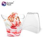 Party supplies tableware 186ml clear unique disposable dessert cup