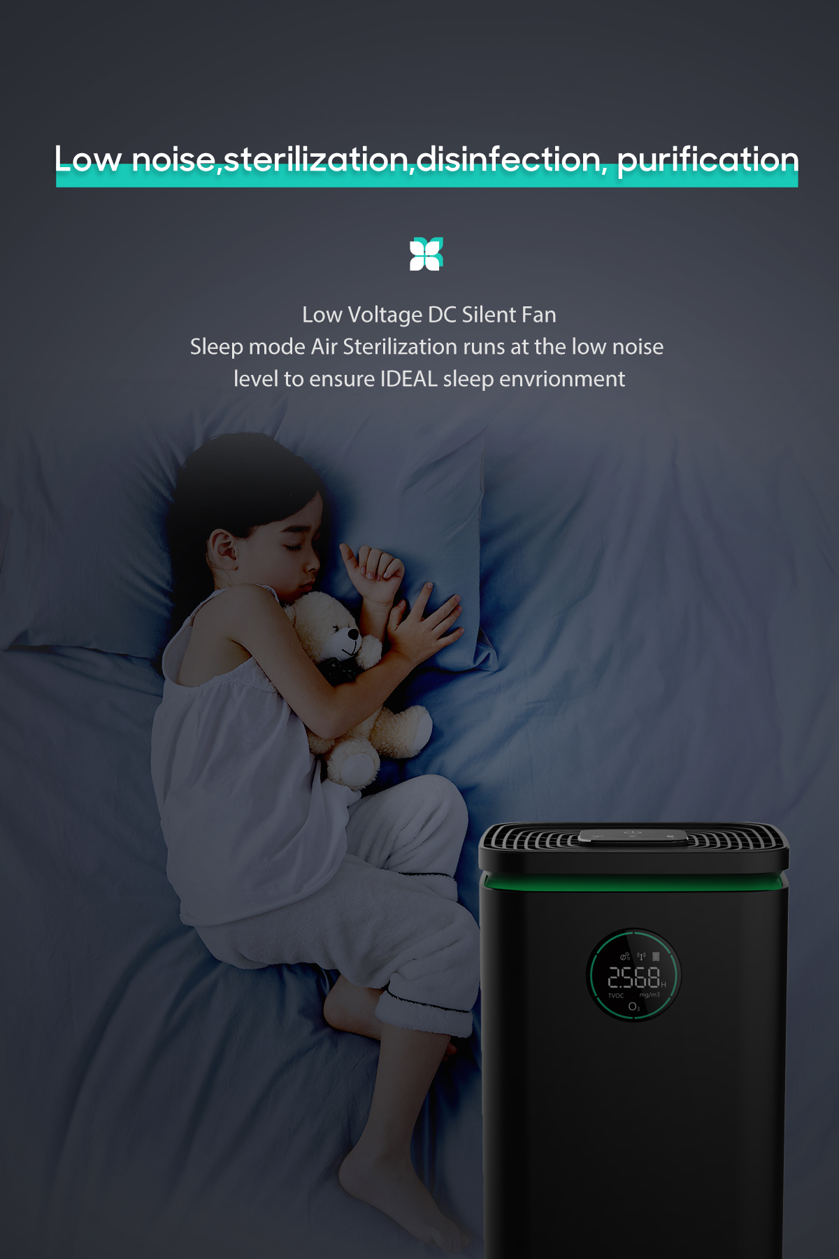 Homefish OEM Luftreiniger Purificador De Aire Uvc Household Tuya Smart H13 Hepa Filter Air Purifier Wifi Air Purifier