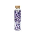 Eco Friendly 20 0Z Water Glass Drinking Bottles With Bamboo Lid