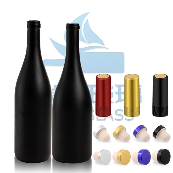 Super Flint Glass 500ml 750ml Frosted Black Spirit Liquor Vodka Glass Wine
