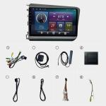 2 Din Android 12 Car Radio GPS 4G Carplay Auto Stereo For Honda Civic 2012 -