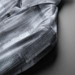 Long Sleeve Men's Flower Print Shirt in Custom Cotton All Over Plus Size Casual
