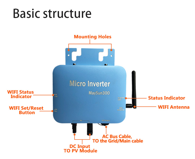 1Kw Micro Inverter Off-Grid Solar Flexible Solar Panels With Micro Inverter Installing Solar Panels With Micro Inverters