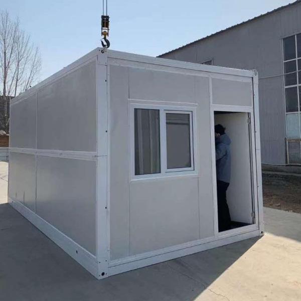 Grey White Folding Container House 50mm EPS Sandwich Panel Foldable House