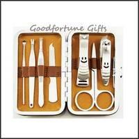Wholesale 7pcs set stainless steel manicure set promotion gift souvenir from china suppliers